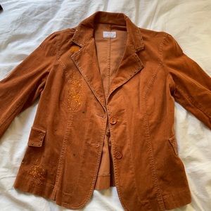 VINTAGE Corduroy Orange blazer